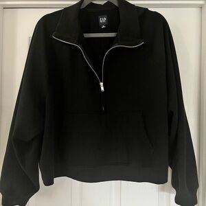 GAP Black and Brown Quarter-Zip Pullover